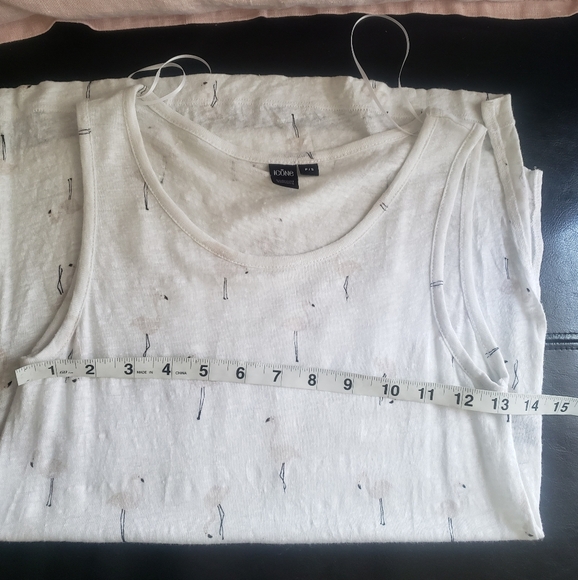 Simons 100% Linen White Tank Top - Picture 7 of 9